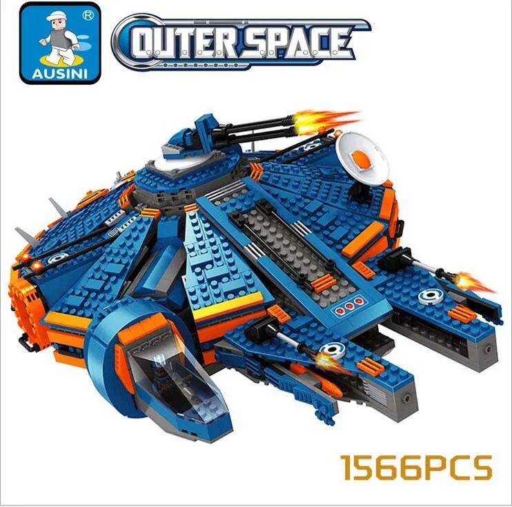 Ausini Star Wars Millennium Falcon Outer Space Building Blocks Space Ship Construction Sets