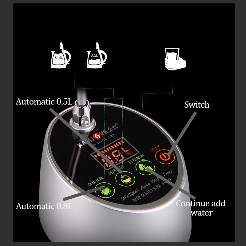 Electric Water Dispenser Automatic Portable Pump Intelligent Bottled Water Dispenser Tap Electric Water Press Pump