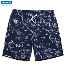 Мужские пляжные шорты для плавания, спортивные плавки для занятий спортом с рисунком из мультфильма, пляжные шорты для плавания