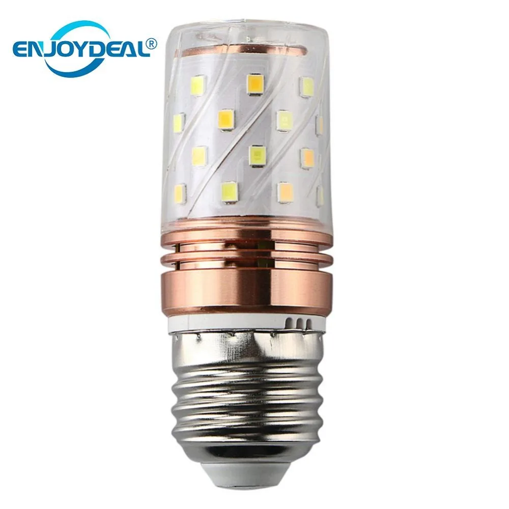 Светодиодная свеча люстра лампа E14 8 Вт/16 Вт 2835SMD кукурузная Трехцветная теплая