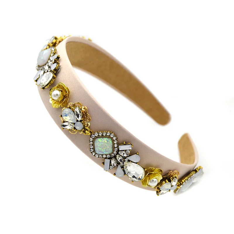 

2019 Woman Dolce Headdress Tiara Bridal Hair Accessories Crystal Baroque Headband Tocados Para Novia Hairbands Jewelry Diademas
