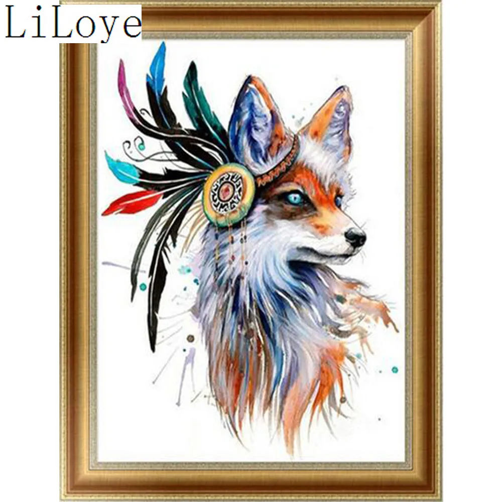 

LI LOYE 3D 5D Diamond Embroidery fox Decor Painting Diamond Painting Cross Stitch Crystal Mosaic Rhinestone DIY Paintings QW766