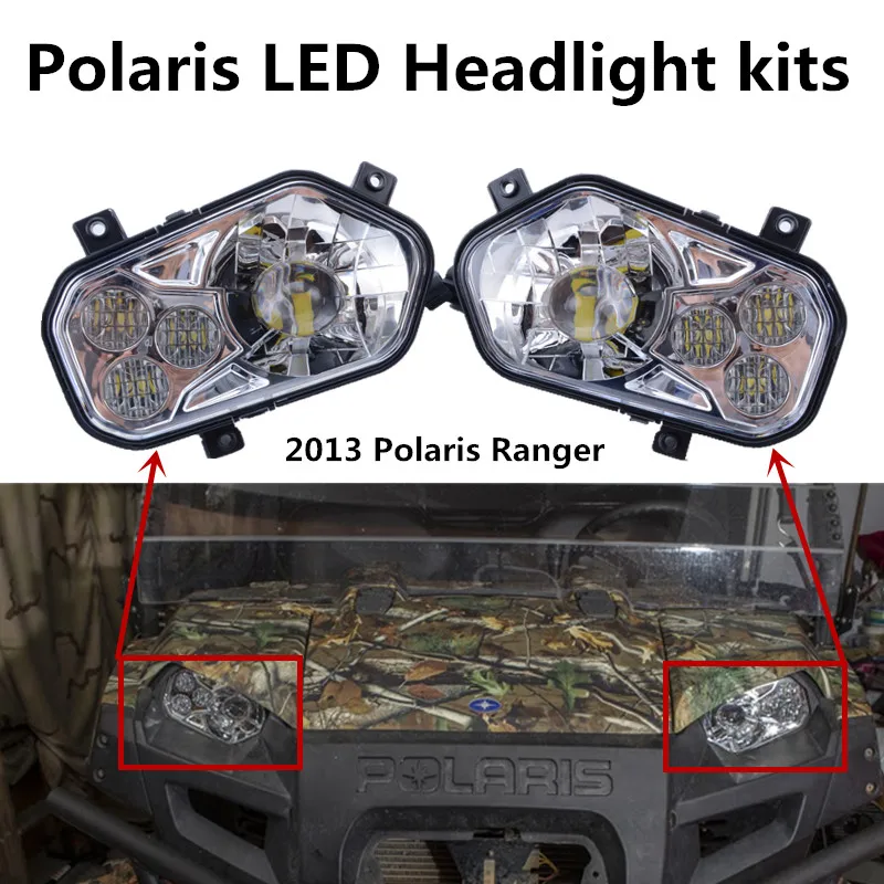 Комплект светодиодных конверсионных фар для 2011-2014 POLARIS RZR 800 900 XP STYLE | Автомобили и