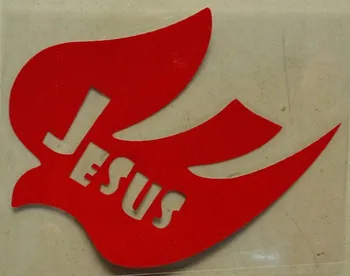 

(100 pieces /lot) Wholesale Vinyl JESUS Bird Decals stickers for car / truck /auto Car styling accessories
