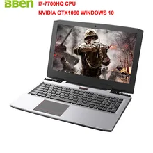 BBEN G16 15.6″ Laptop Gaming Computer Intel I7-7700HQ CPU NVIDIA GTX1060 GDDR5 6G Ram 1920*1080FHD 8G DDR4 128G M.2 SSD 1TB HDD