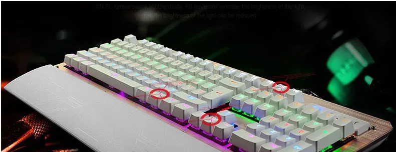 KuWFi Pro механическая клавиатура с защитой от привидения USB Проводная цветная