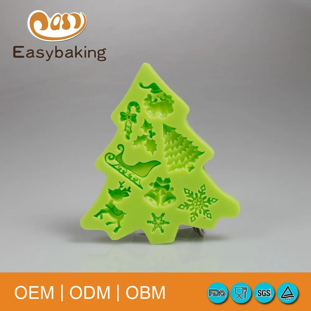 3D Силиконовая форма Рождественская елка дизайн помадка украшения торта