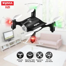 Syma X21 Мини карманный Дрон Квадрокоптер RC вертолет 4CH 2,4G 6-aixs гироскоп RC дроны Безголовый режим игрушки для детей мальчиков