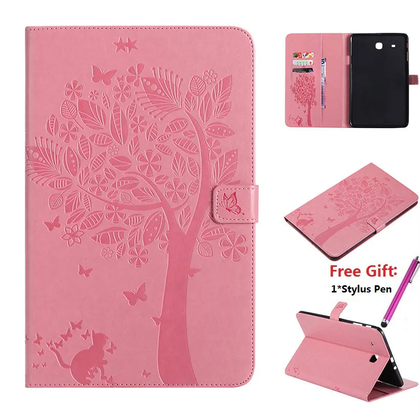 T560 Caso Stampato Caso Di Stile Per Samsung Galaxy Tab E 9.6 T560 T561 Sm-T561 Tablet Caso Di Alta Qualità Di Cuoio Dell'Unità Di Elaborazione Caso D