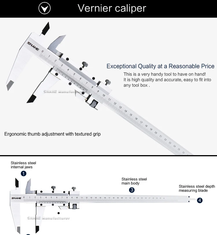 0-300 мм штангенциркуль 1" штангенциркуль, измерительные инструменты Калибр Высокая точность нержавеющая сталь