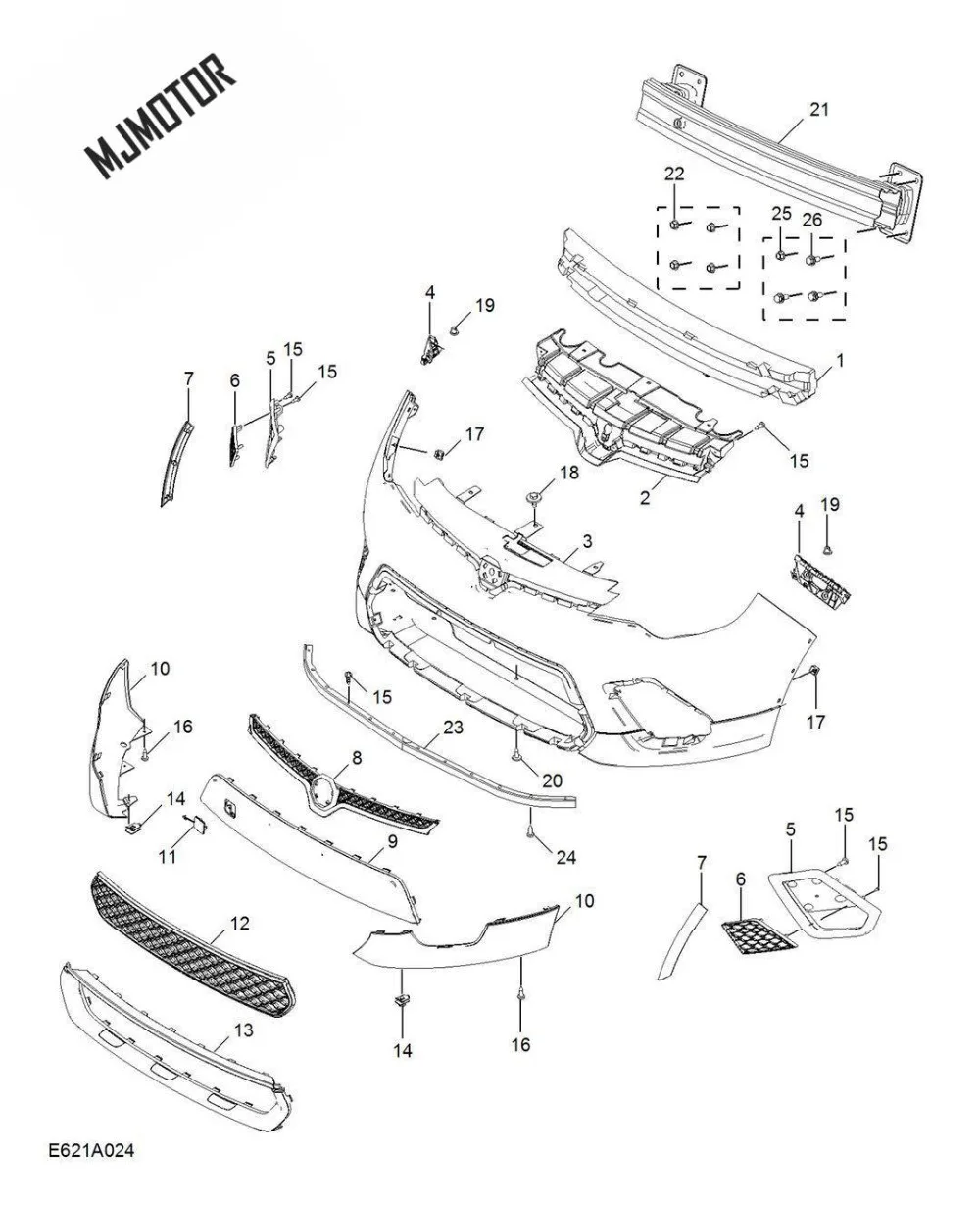 GM 92263445 BRACKET-FRT BPR FASCIA SUPT