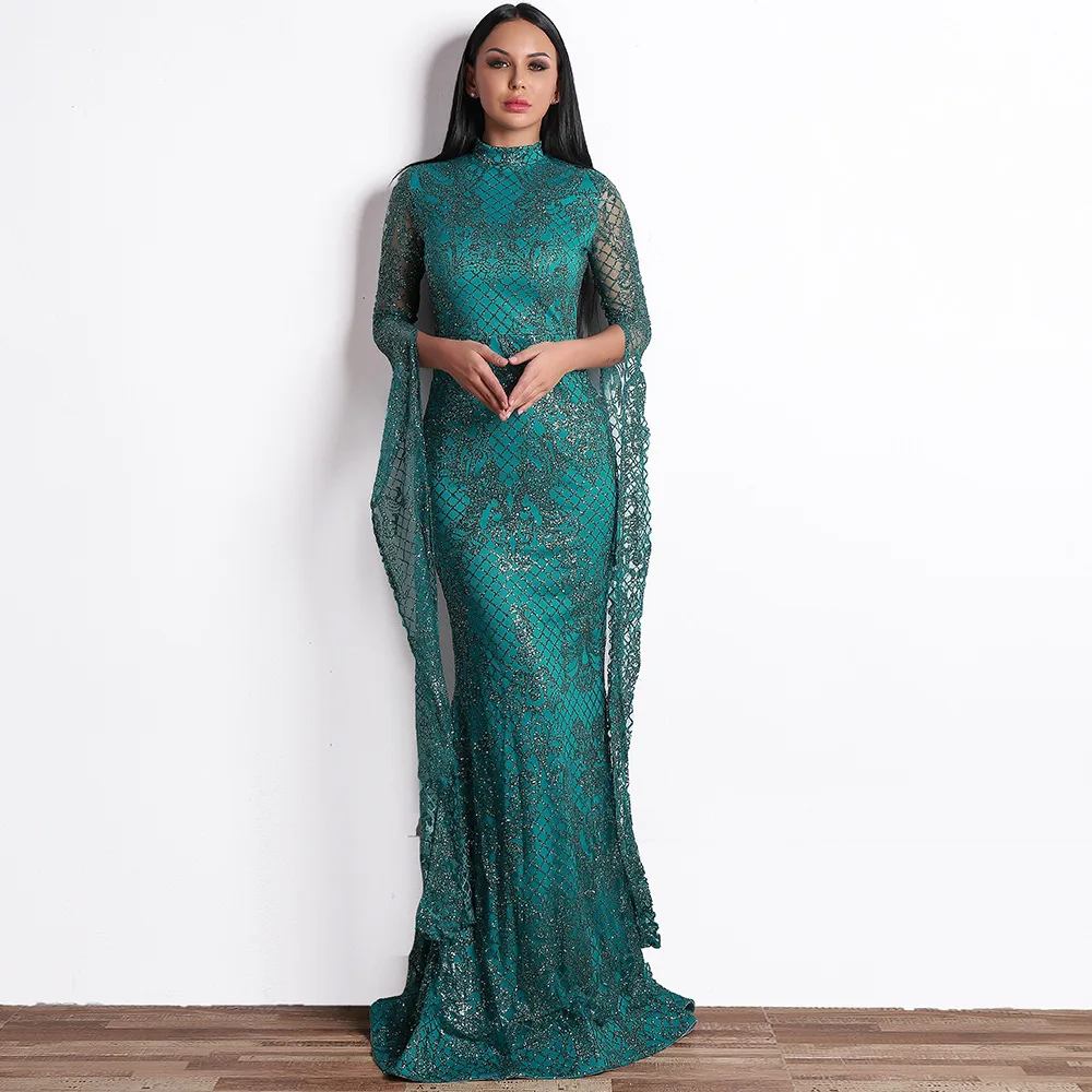 

Large Sizes Elegant Evening Dresses Saudi Arabia Ever Pretty Mermaid Embroidered Lace Appliques Long Dress in Mermaid Style 2019