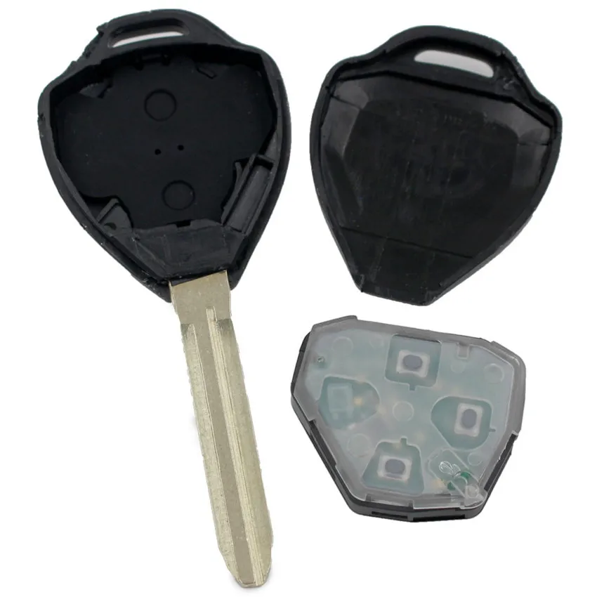 2 кнопки Автозапуск Брелок дистанционного ключа для Защитные чехлы для сидений, сшитые специально для Toyota Corolla RAV4 2006-2010 315/433 МГц(G-Sensor)/4D67 чип внутри TOY43 необработанное лезвие