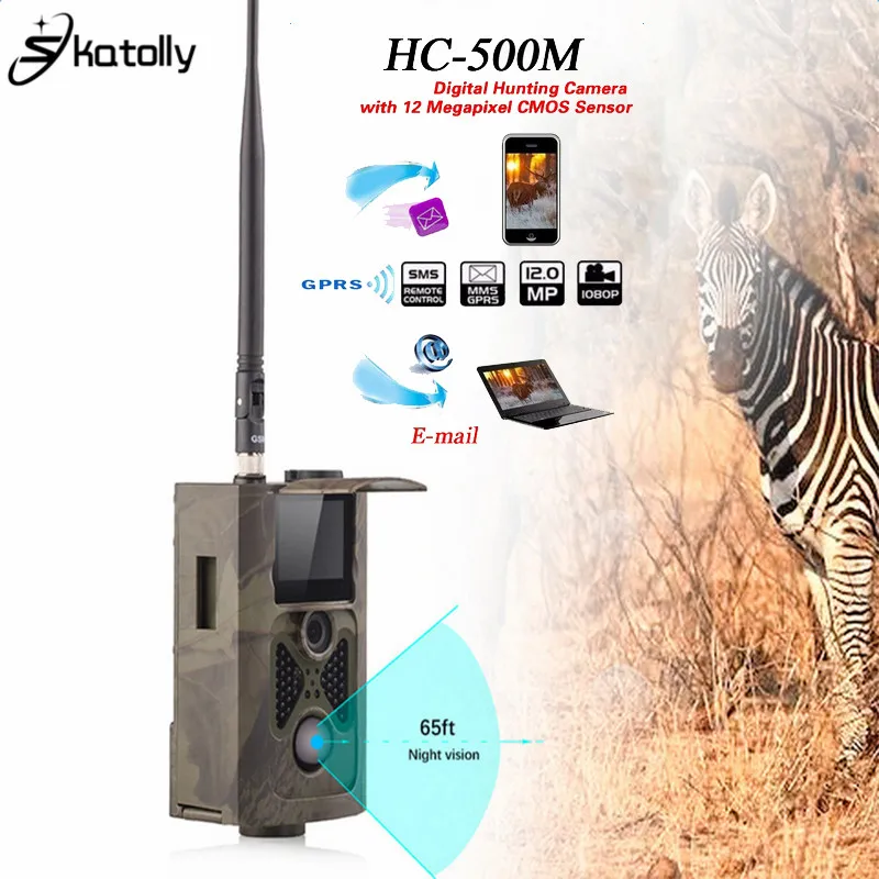 Skatolly HC500M Hunting Camera 2G GPRS MMS SMTP/SMS 12MP 1080P Night Vision Infrare PIR Sensor Sight Angle Wildlife Trail Camera