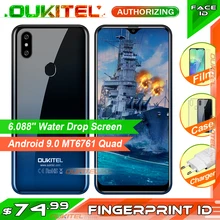 OUKITEL C15 Pro 2 ГБ 16 ГБ Android 9,0 MT6761 мобильный телефон капли воды экран смартфон 4G LTE 2,4G/5G wi-fi-отпечаток пальца Лицо ID