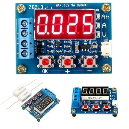 1,2 v 12v 18650 ZB2L3 тестер емкости литий-ионного аккумулятора+ Сопротивление свинцово-кислотный измеритель емкости аккумулятора тестер разряда