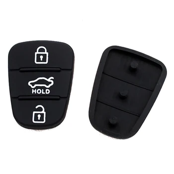 

2PCS 3 Buttons Rubber Case Cover Car Key Shell For Hyundai I30 IX35 Kia Seed SeedPro Picanto Sportage Replacement