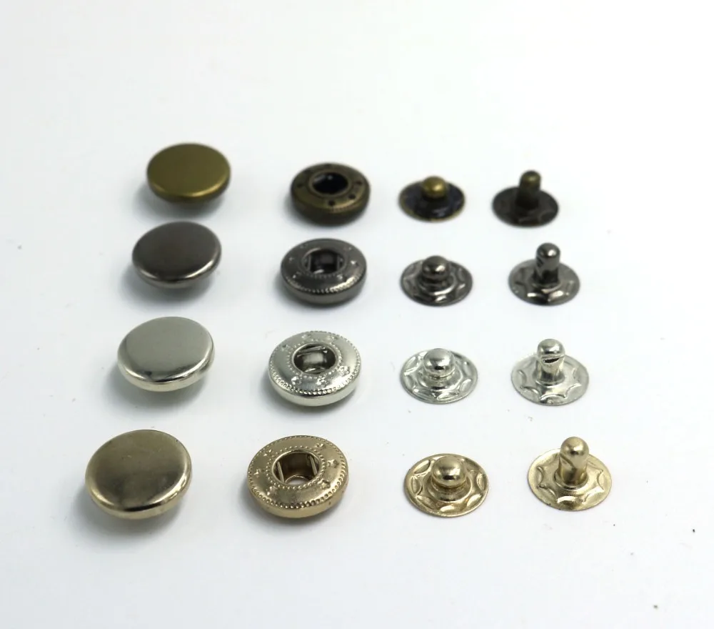 2018New snap Buttons 50sets/lot 12.5mm silver/bronze/gun black/gold