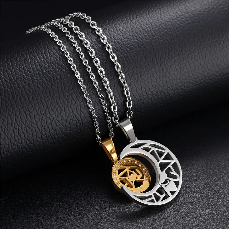 matching sun and moon necklaces
