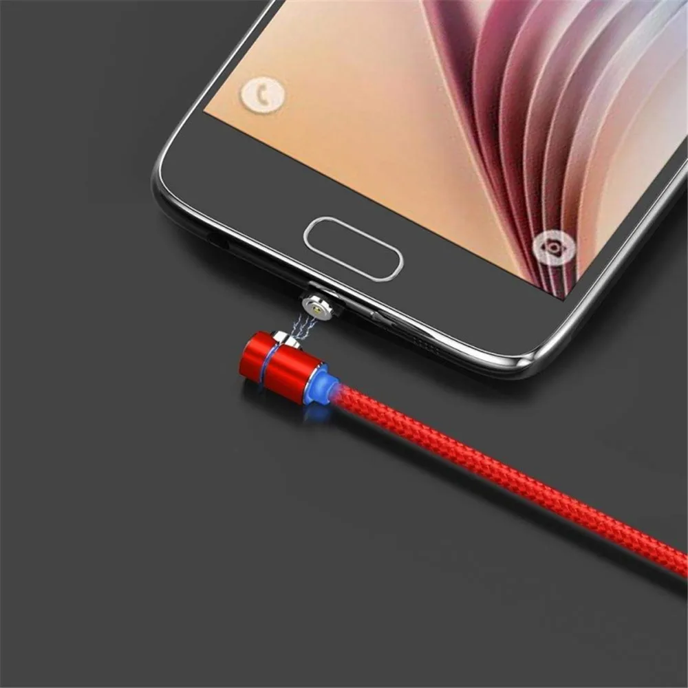 Магнитный зарядный кабель L-Line, светодиодный кабель 90 градусов для iPhone XS MAX XR X 8 7 6 Plus, кабель Micro USB и кабель usb type-C USB C