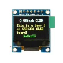 0.95 ''rvb OLED affichage polychrome compatible pour Arduino 0.95 pouces 96*64 LCD Module SSD1331 contrôleur 7PIN par bricolage(China)