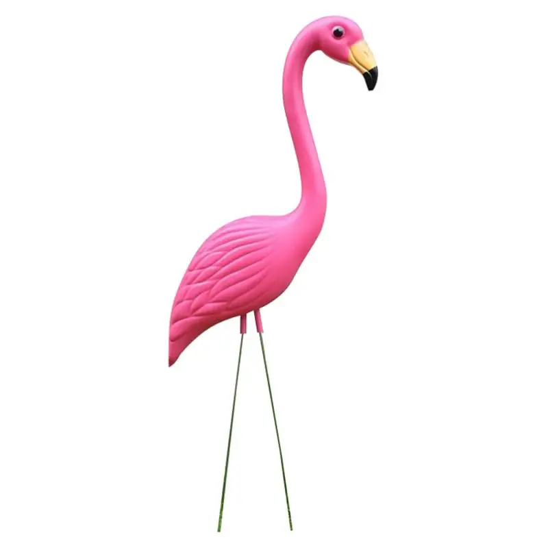 2pc Ture to Nature Pink Flamingo Lawn Figurine Grassland Ornament Home Decor