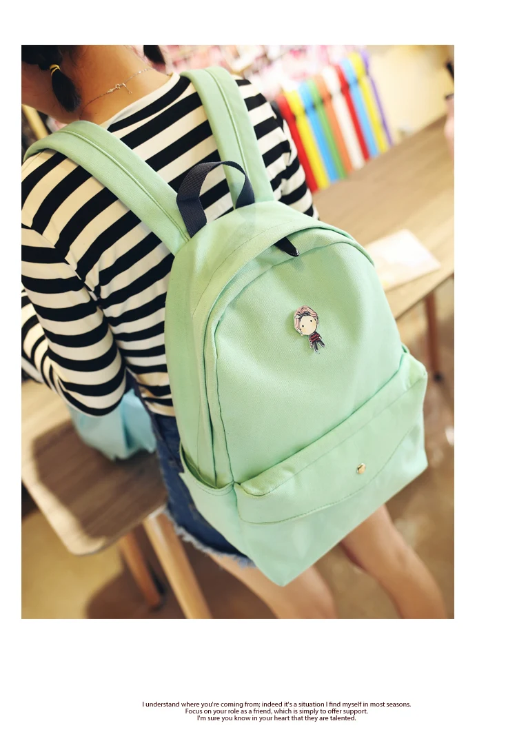 Pink Canvas Printing Backpacks Preppy Style School Bags For Teenager Girls Multifunction Travel Bag Backpack Mochila