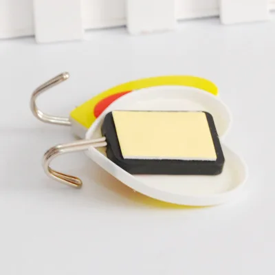 6sets/lot (3pcs/set ) smiley cartoon expression hooks Plastic creative personality hooks behind the door hooks Random expression