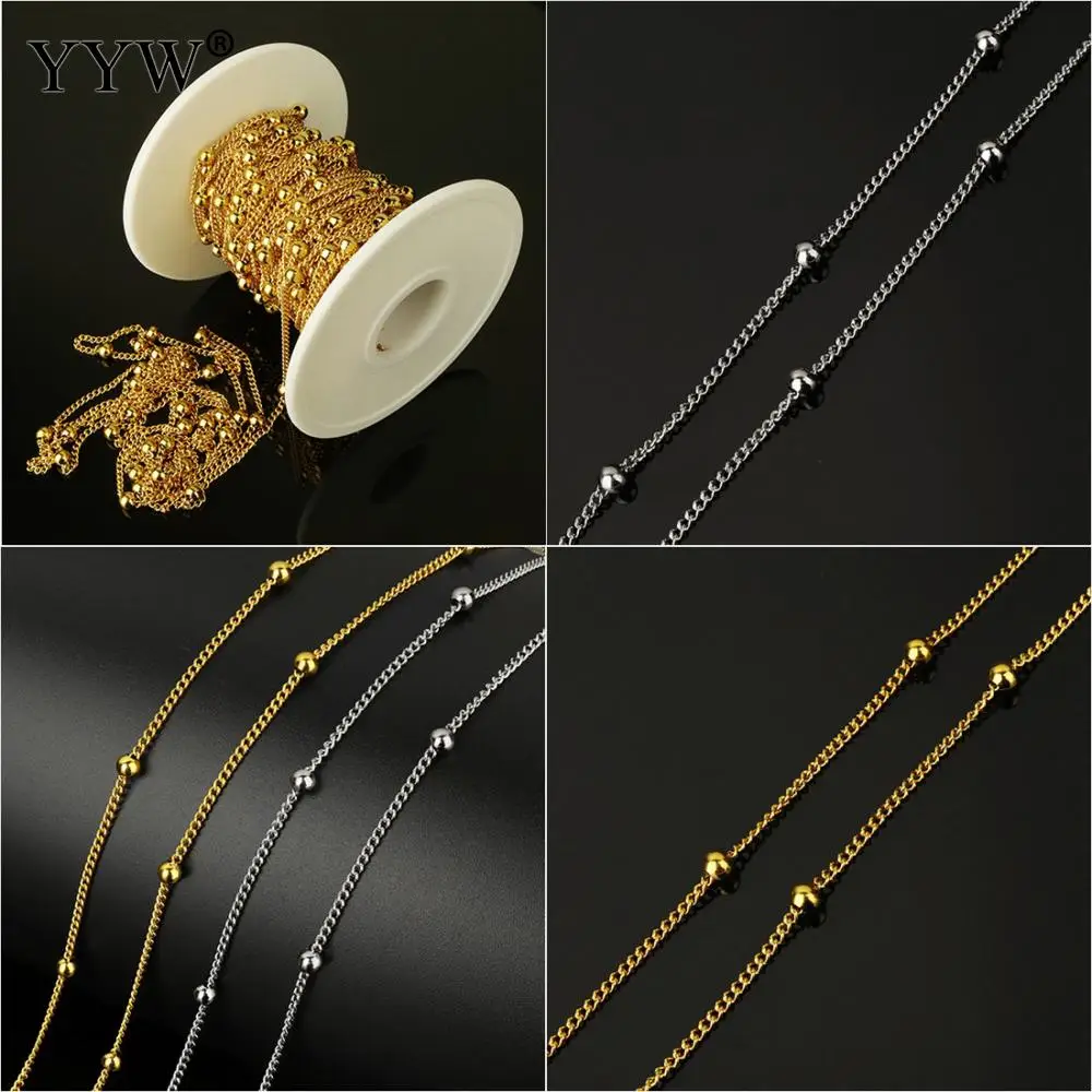 

Metal Chain For Jewelry Making Diy Chain Necklace Bracelets Stainless Steel Twist Oval Chain 2.5x2x1mm Men Women Jewelry