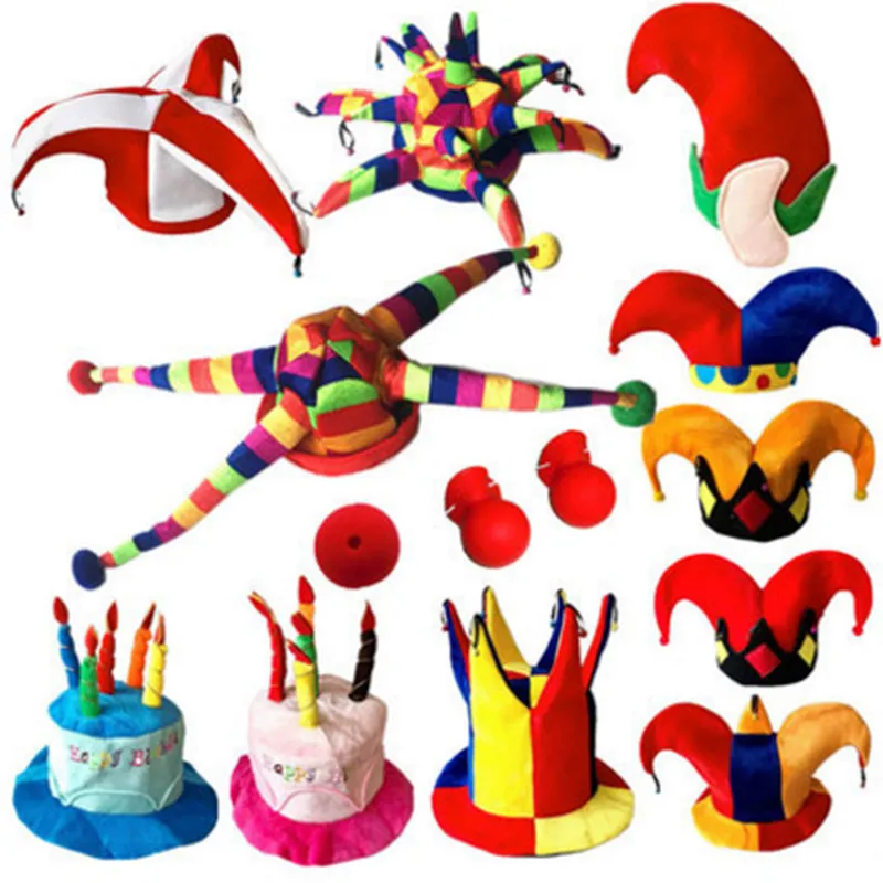 

adults christmas funny hat joker cosplay clown hat elf hat adult festival supplies new year products