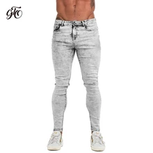 Gingtto Skinny Jeans Men Light Grey 2019 Brand Mens Jeans Big Sizes Slim Fit Pants For Man Ankle Tight Fit Plus Size zm71 Gingtto Skinny Jeans Men Light Grey 2019 Brand Mens Jeans Big Sizes Slim Fit Pants For Man Ankle Tight Fit Plus Size zm71