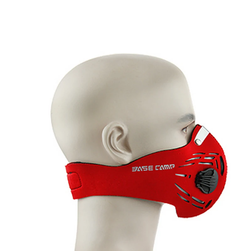 Basecamp велосипедная маска для лица для велосипеда спортивная маска Активированный уголь Половина маска для лица Пылезащитная анти-загрязнения ветрозащитный - Цвет: Pure Red