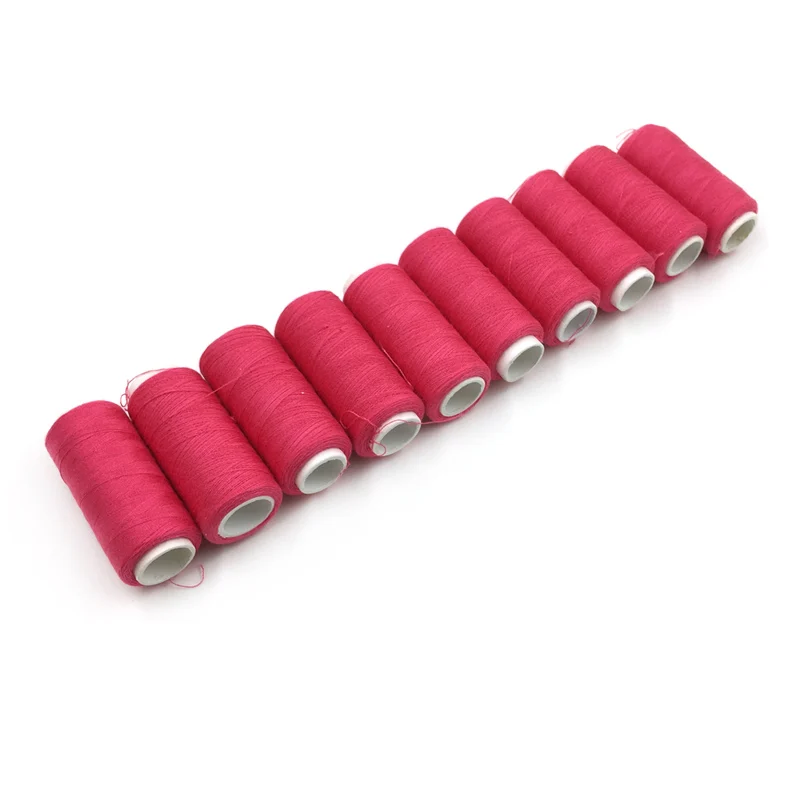 10pcs/set High quality 40S/2 Sewing Thread Machine embroidery thread 200 Yards/Spool home - Цвет: 10pcs Rose