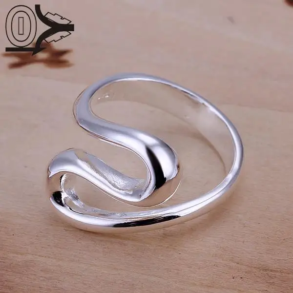 

Christmas Gift Wholesale Silver-plated Ring,Silver Fashion Jewelry,S Shaped Style Women&Men Gift Silver Jewelry Finger Rings