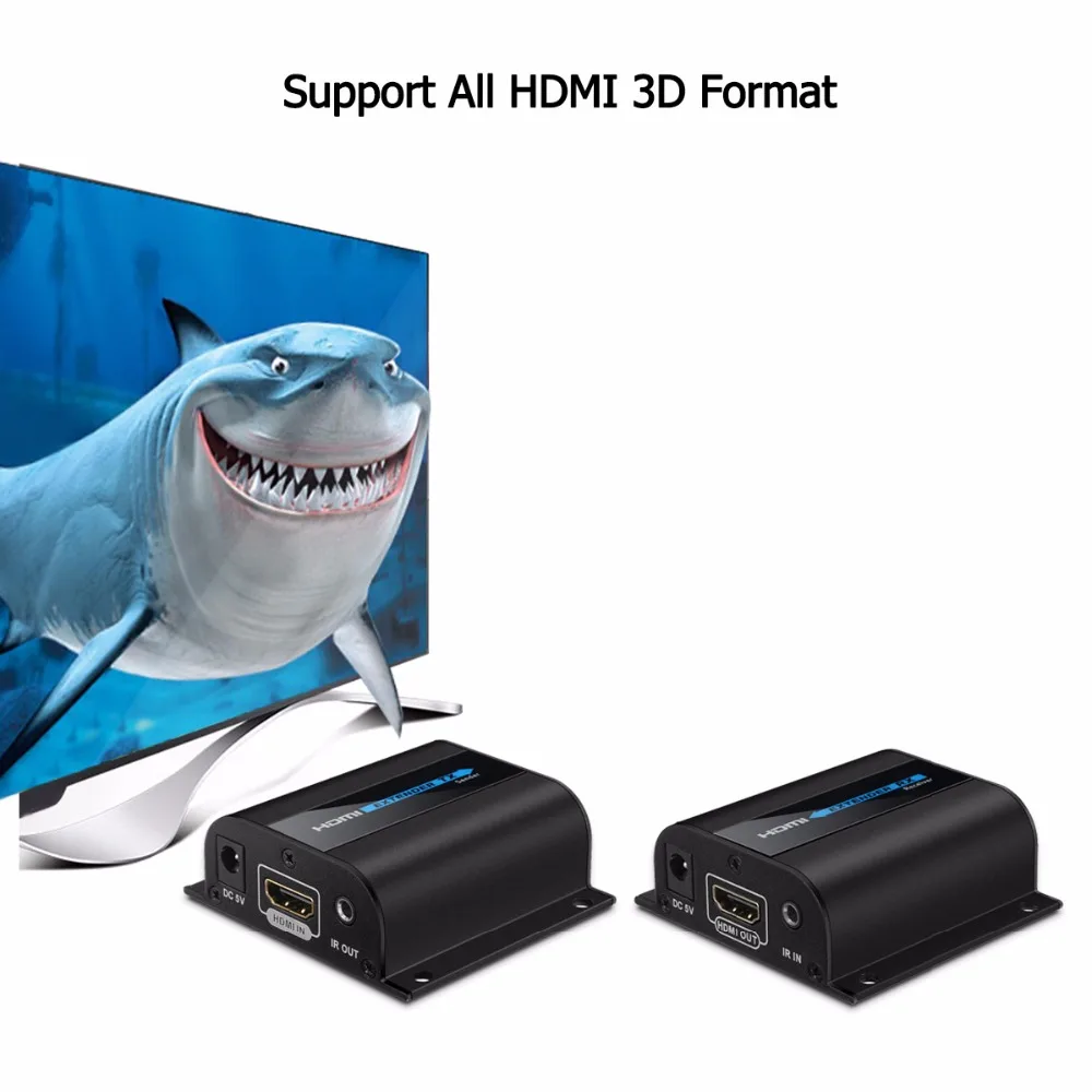 Excelvan LKV372A HDMI Extender Transmitter HD 1080P TXRX 60M with IR Control CAT6 RJ45 Signal Network Ethernet Cable Support 3D (2)
