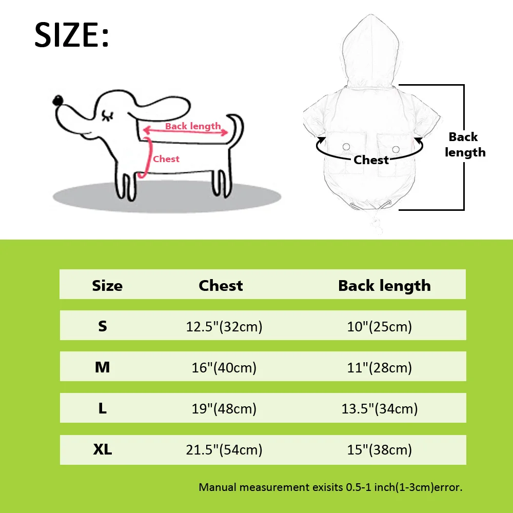 Зимняя одежда для собак, непромокаемое теплое пальто для щенков, одежда для чихуахуа с капюшоном и карманом для маленьких, средних и больших собак, S-XL