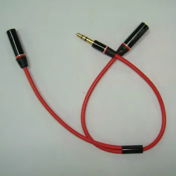 

3.5mm Audio Splitter Cable for Jack Male to 2 Female Mic Y Splitter AUX Cable Headset Splitter Adapter 500pcs