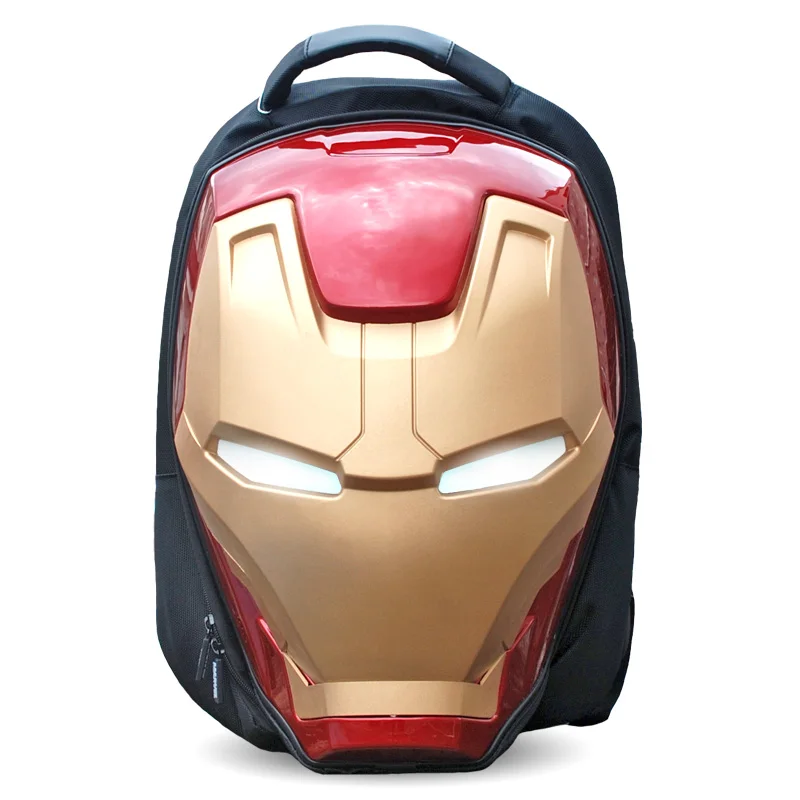 

New Avengers Endgame Iron Man Cosplay Props The Avengers Eye LED Backpack Child Adult Zipper Knapsack Large Capacity Travel Bag