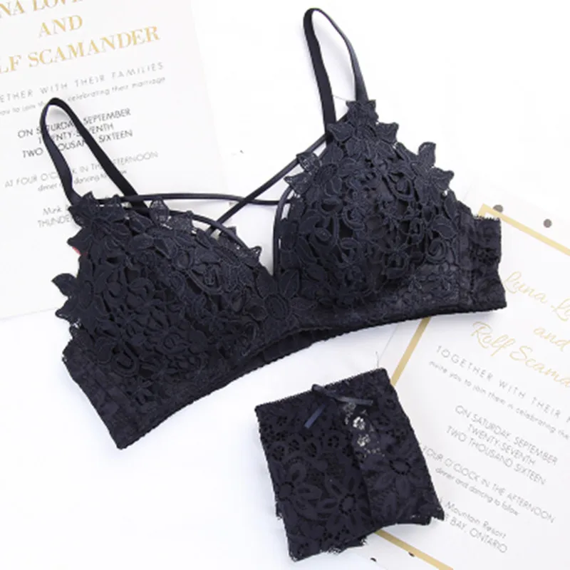 sexy lingerie wireless bra set lenceria sexi para mujer intimo donna bielizna women underwear conjunto soutien gorge push up bra and underwear set