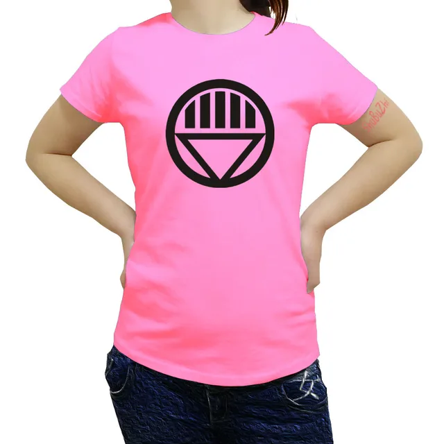 drop shipping women t shirt green lantern corps red lantern symbol