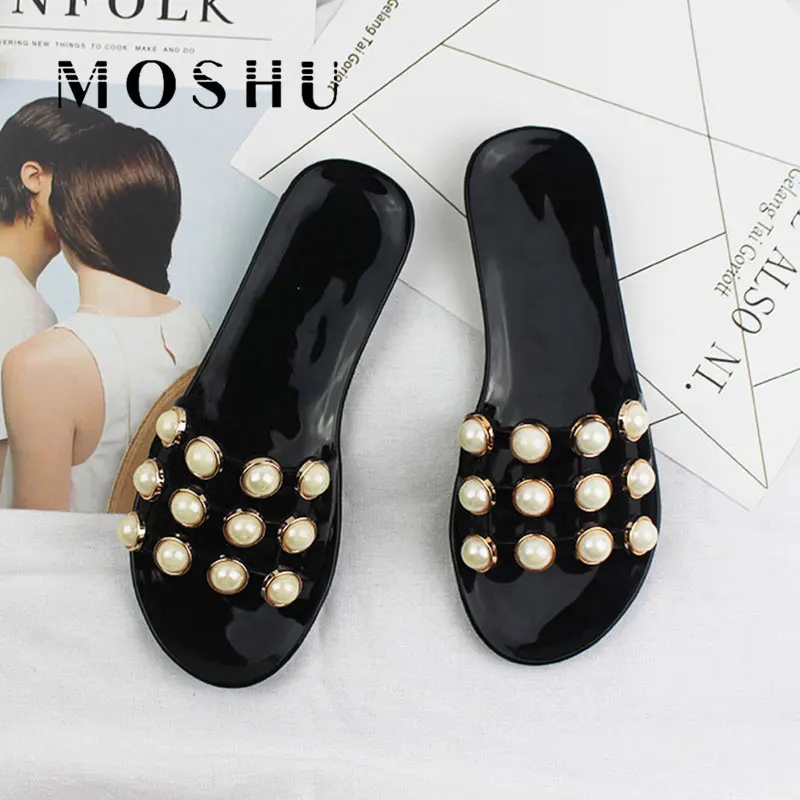 Slippers Women Summer String Bead Beach Shoes Slip On Flat Sandals Slides Sandalias Slippers Women Summer String Bead Beach Shoes Slip On Flat Sandals Slides Sandalias