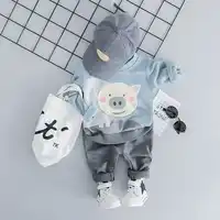 Toddler Baby Girl Clothes Set Long Sleeve Cartoon Hoodie+Pants 2 Piece Baby Tracksuit Cute Infant Boy Suit Cotton Newborn Outfit