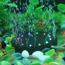 Красочный Аквариум Погружные Воздушный Пузырь СВЕТОДИОДНОЕ Освещение Fish Tank Декоративные Ночные Огни Воздушный Пузырь Диск Лампы Использовать С Воздушным Насосом