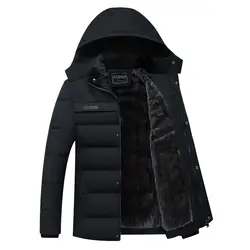 2019 Новая мужская зимняя куртка-15 градусов Уплотнённый тёплый мужской пуховик с капюшоном из флиса мужской женский жакет Masculina ABZ510