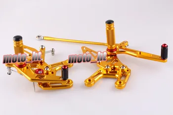 

Motorcycle Rearset Rear Set Footpegs Adjustable Set For Kawasaki Ninja ZX10R ZX-10R 2011 2012 2013 2014 2015 Gold