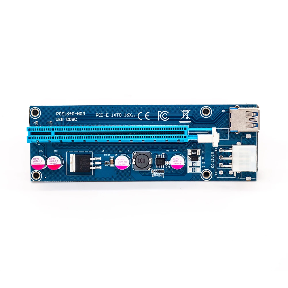 Карта расширения PCIe PCI E Express 006C для ПК Райзер с 1x на 16x USB 3 0 кабель передачи данных