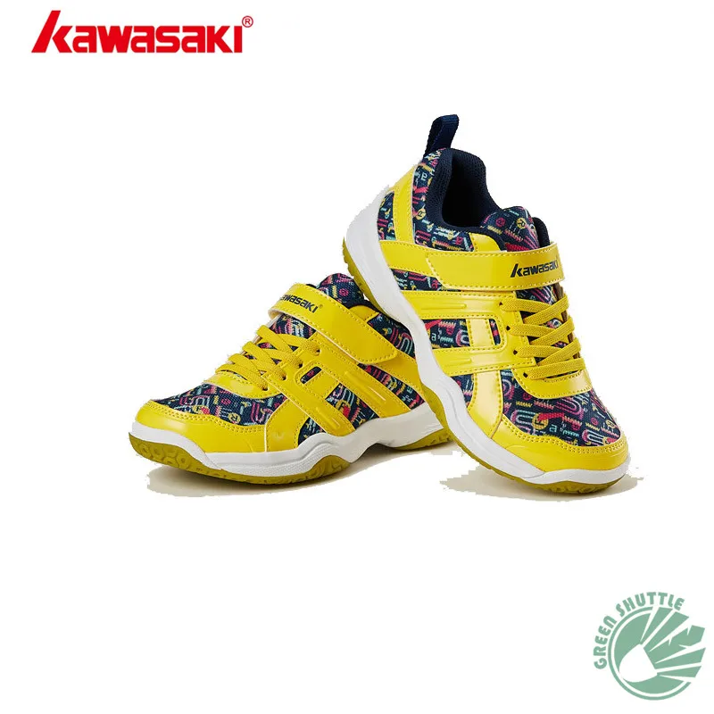 

2019 Genuine Kawasaki Children's Series KC-16 KC-17 Badminton Shoes For Kid Multilayer Breathable Mesh High Elasticity Sneakers