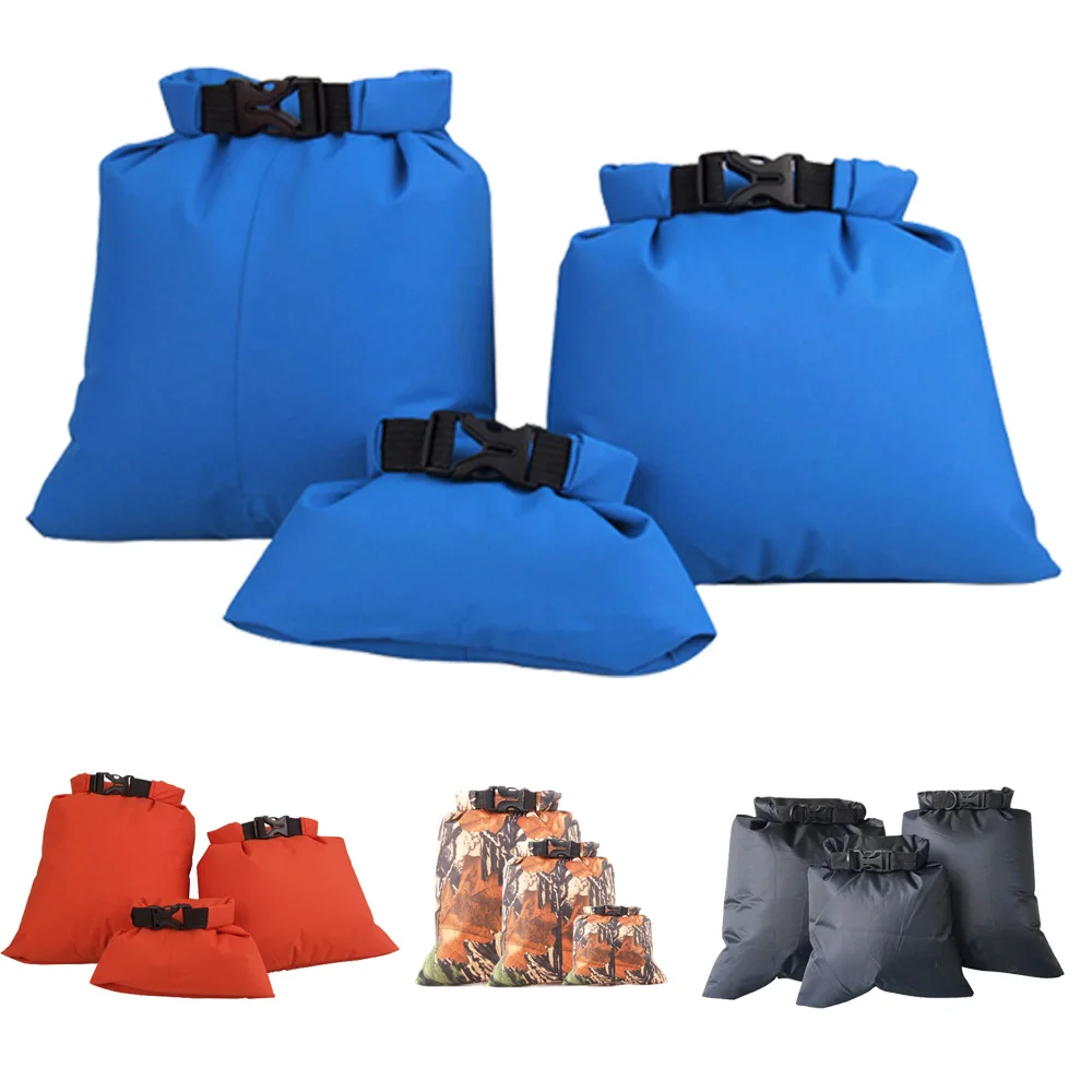 

1.5L 2.5L 3.5L 3PCS Ultralight Drifting Boating Kayaking Swimming Waterproof Dry Bag Camping Rafting Folding Storage Bag