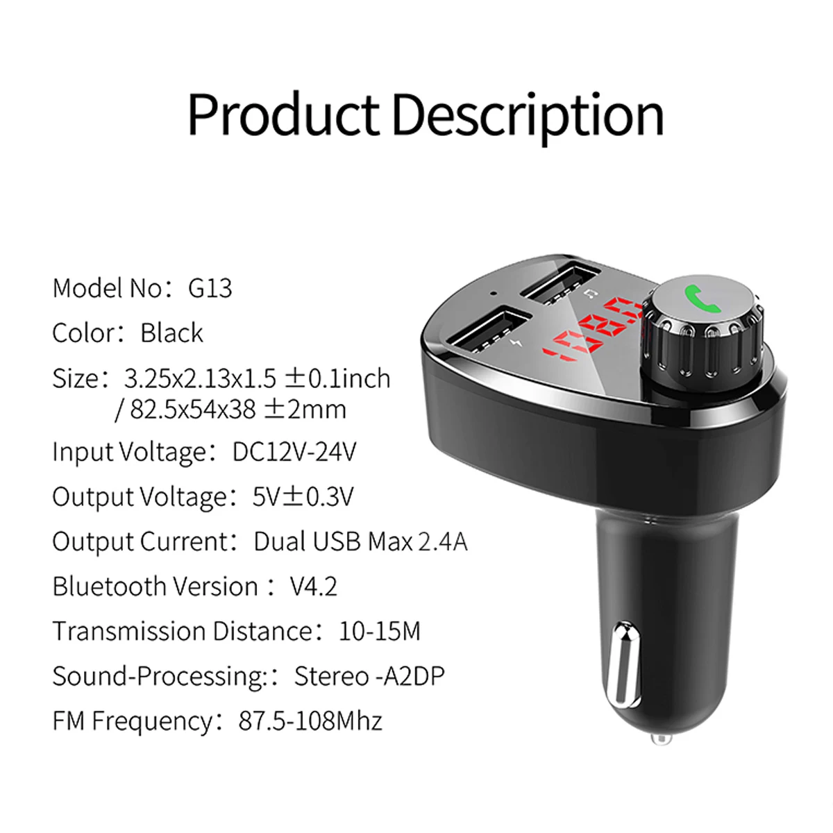 G13 беспроводной автомобильный комплект Bluetooth MP3 музыкальный плеер громкой связи с