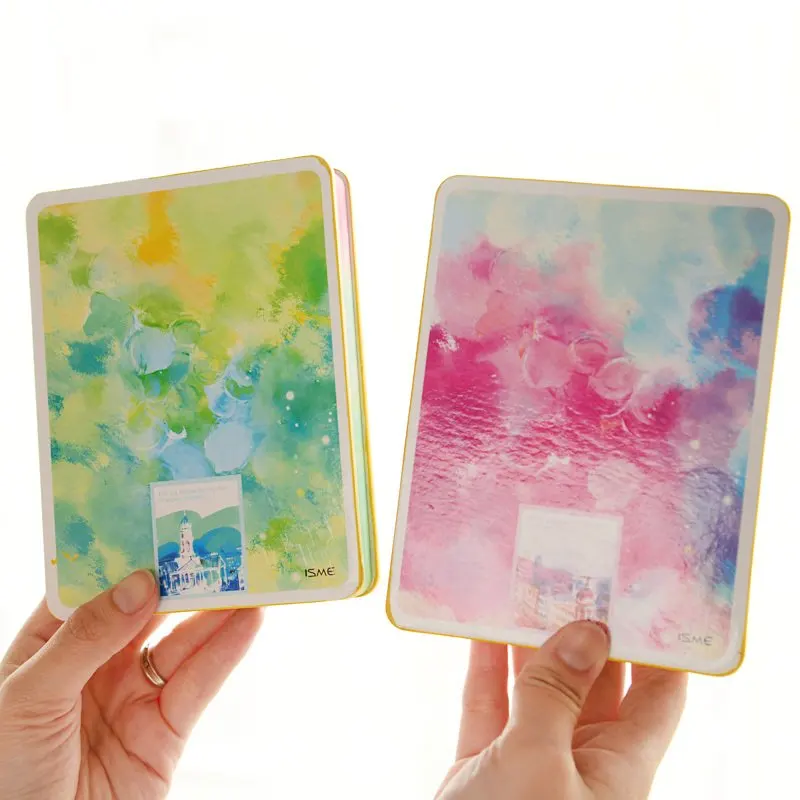 

Creative student diary thick blank colourful drawing pattern rendering notepad iron small note book South Korea stationery